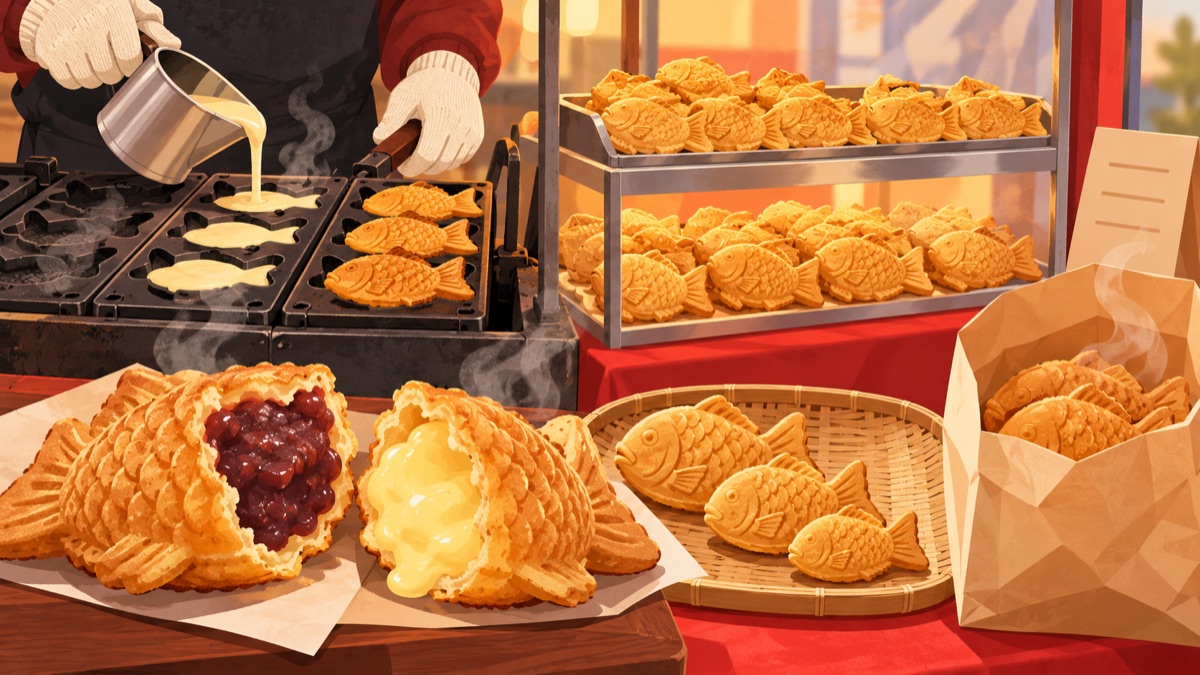 붕어빵 노점에서 뭘 보고 사야 할까요: 굽는 틀·쌓인 양·팥과 슈크림 고르는 법 대표 이미지